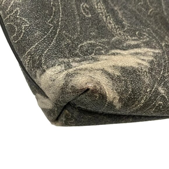 Auth ETRO - Khaki PVC Leather Shoulder Bag - Picture 12 of 14